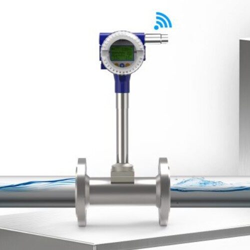 Wireless vortex flow meter
